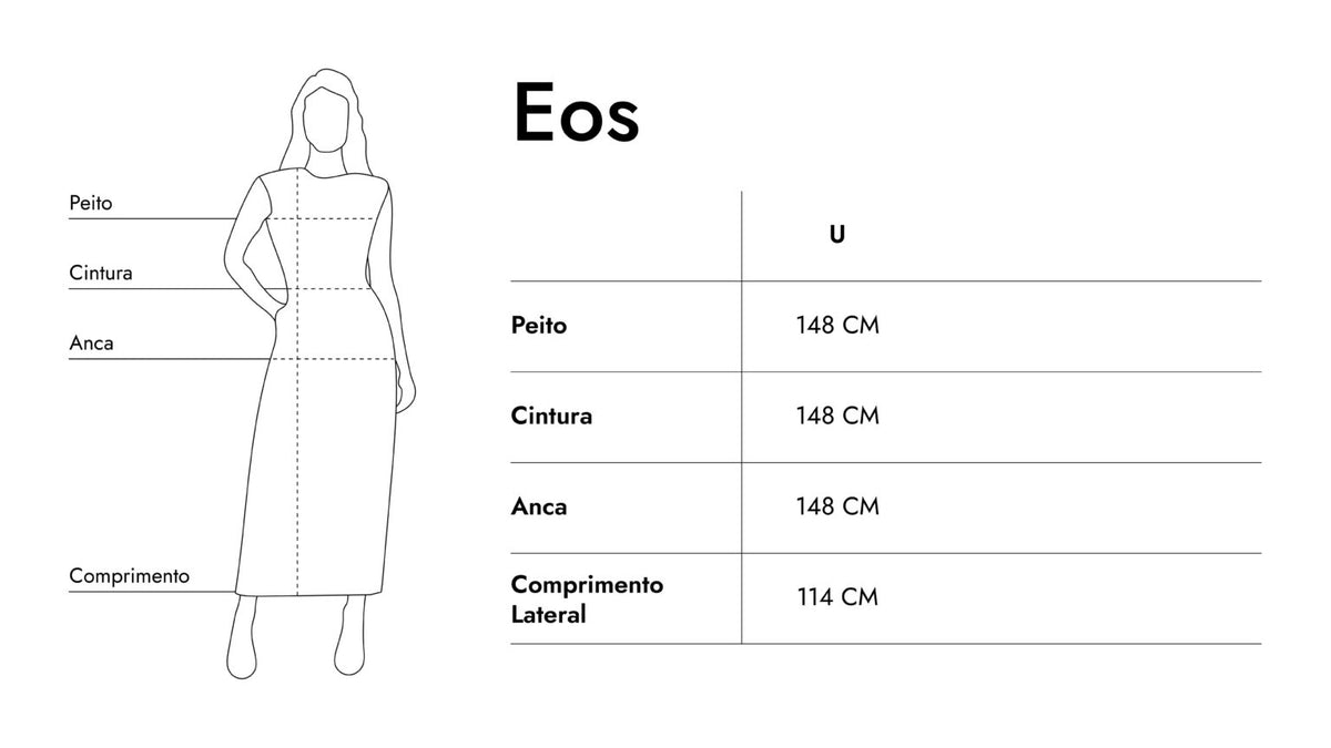 Guia de tamanhos de Eos